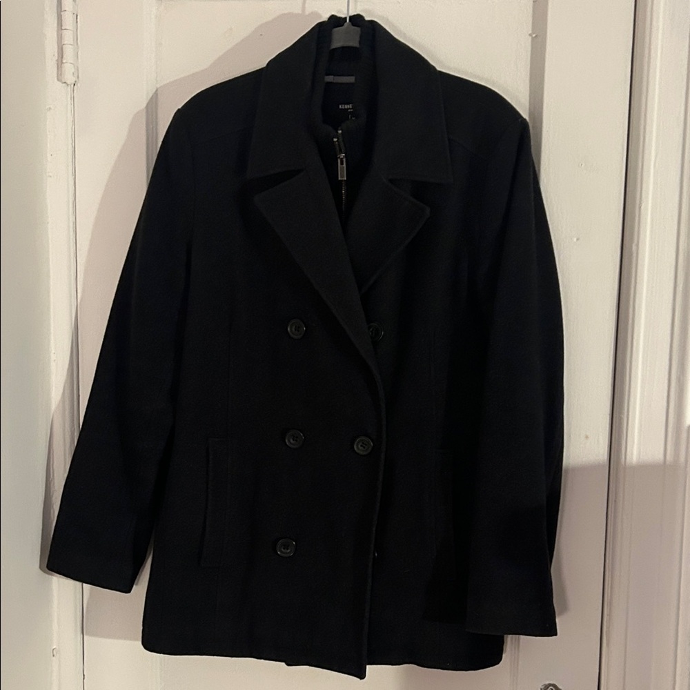 Kenneth Cole Elegant Black Pea Coat
